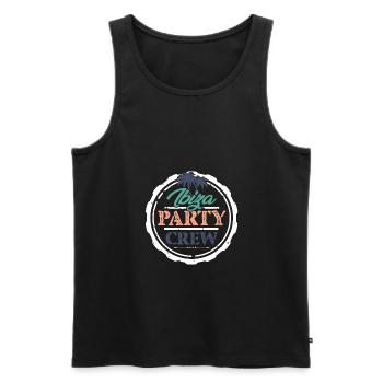 Ibiza Party Crew - Men's Premium Organic Tank Top - black - Front - Michal (187cm)