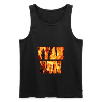 Fyah Bun pour Rastafari Reggae Dub Bobo Rasta - Débardeur bio Premium Homme - noir - Devant - AI Model Male 178 light (178cm)
