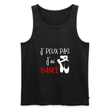 j'peux pas j'ai dance cadeau humour danse - Débardeur bio Premium Homme - noir - Devant - Michal (187cm)