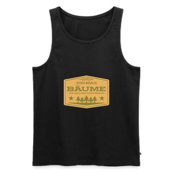 Ich mag Bäume! Lustiger Spruch Wald Natur Funshirt - Männer Premium Bio Tank Top - Schwarz - Vorne - AI Model Male 178 light (178cm)