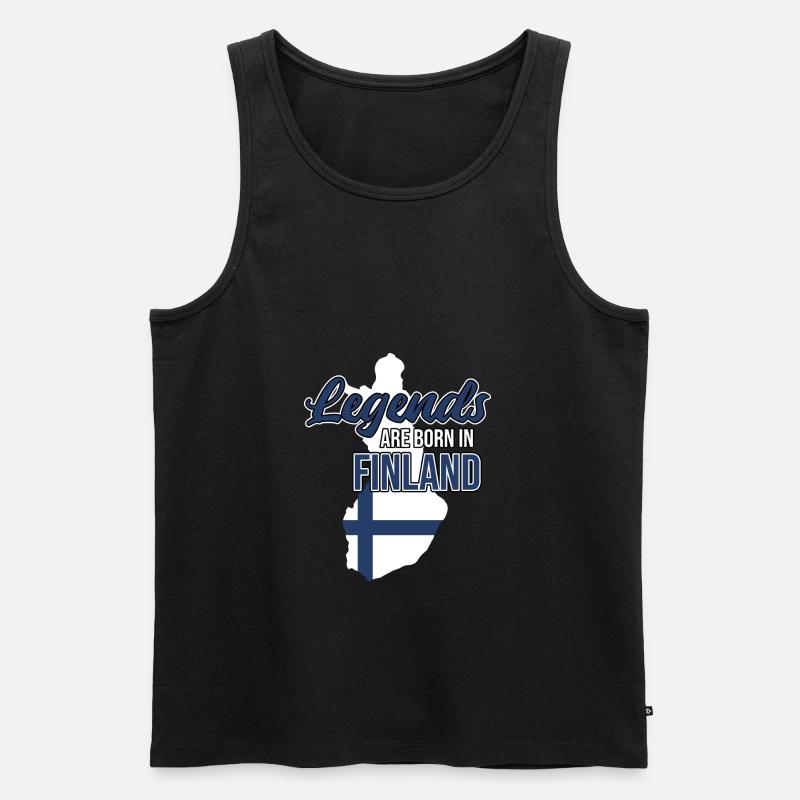 Finnland - Männer Premium Bio Tank Top - Schwarz