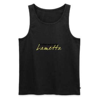Früher war mehr Lametta Weihnachtsbaum Christmas - Männer Premium Bio Tank Top - Schwarz - Vorne - Michal (187cm)