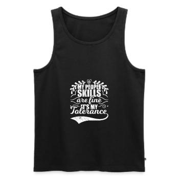 Social competence, tolerance, tolerance, acceptance - Men's Premium Organic Tank Top - black - Front - AI Model Male 178 light (178cm)