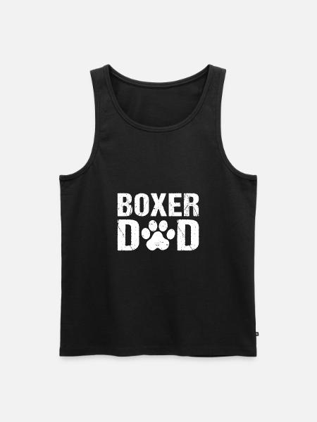 Boxer Dad German Boxer Dogs - Men's Premium Organic Tank Top - black