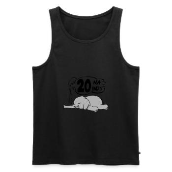 Geburtstag 20 Birthday Lustig Elefant Na und - Männer Premium Bio Tank Top - Schwarz - Vorne - Michal (187cm)