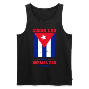 Cuba - Men's Premium Organic Tank Top - black - Front - AI Model Male 178 light (178cm)