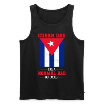 Cuba Fête des pères Cubains - Débardeur bio Premium Homme - noir - Devant - AI Model Male 178 light (178cm)