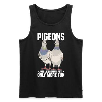 Taubenzüchter - Männer Premium Bio Tank Top - Schwarz - Vorne - Michal (187cm)