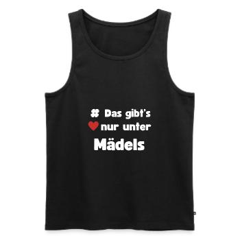 # Das gibt's nur unter Mädels Stammtisch Feiern - Männer Premium Bio Tank Top - Schwarz - Vorne - AI Model Male 178 light (178cm)