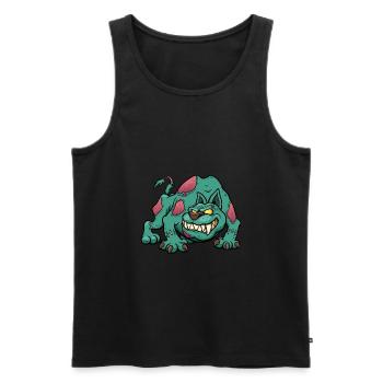 zombie dog - Men's Premium Organic Tank Top - black - Front - AI Model Male 178 light (178cm)