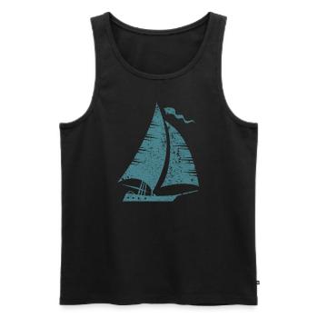 Segelboot Segeln Segler - Männer Premium Bio Tank Top - Schwarz - Vorne - Michal (187cm)