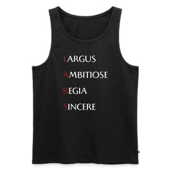 Lars - Männer Premium Bio Tank Top - Schwarz - Vorne - AI Model Male 178 light (178cm)