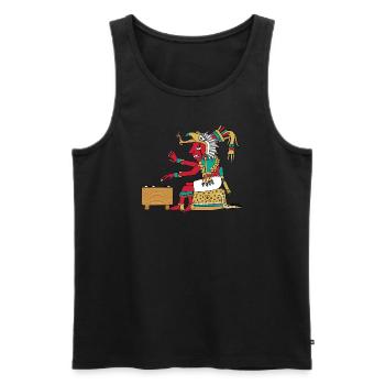 Eagle Warrior spielt Go - Männer Premium Bio Tank Top - Schwarz - Vorne - AI Model Male 178 light (178cm)