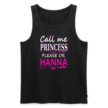 ich heiße Hanna Mädchenname Prinzessin Hanna - Männer Premium Bio Tank Top - Schwarz - Vorne - AI Model Male 178 light (178cm)