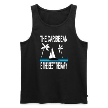 Caribbean vacation ready for vacation gift summer vacation - Men's Premium Organic Tank Top - black - Front - AI Model Male 178 light (178cm)