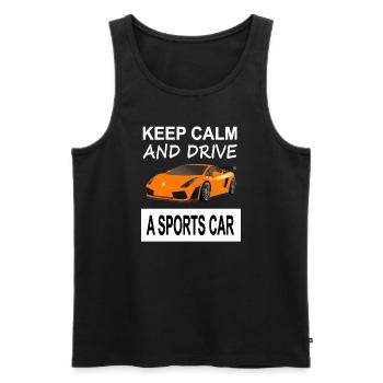 Sports car driver saying sports car driving gift - Men's Premium Organic Tank Top - black - Front - AI Model Male 178 light (178cm)
