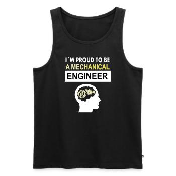 proud mechanical engineering engineering studies - Men's Premium Organic Tank Top - black - Front - AI Model Male 178 light (178cm)