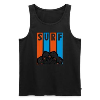 Surf - Männer Premium Bio Tank Top - Schwarz - Vorne - Michal (187cm)