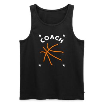 Basket-ball basket-ball coach - Débardeur bio Premium Homme - noir - Devant - Michal (187cm)