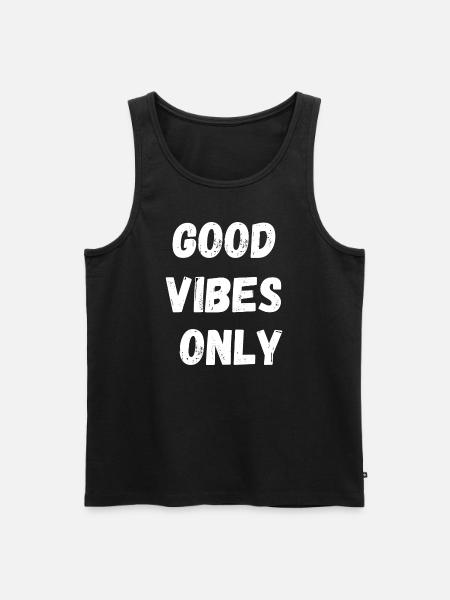 Good Vibes Only - Men's Premium Organic Tank Top - black