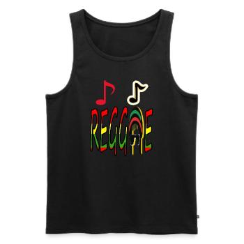 Reggae Music Rasta Cadeau Jamaïque Idée Cadeau - Débardeur bio Premium Homme - noir - Devant - AI Model Male 178 light (178cm)