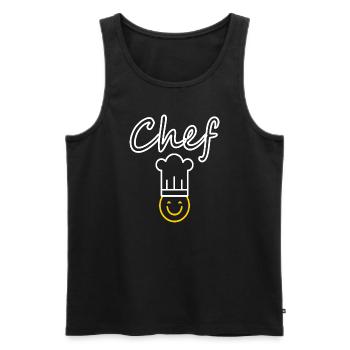 Chef cooking Cook delicious cooking Gift idea - Men's Premium Organic Tank Top - black - Front - Michal (187cm)