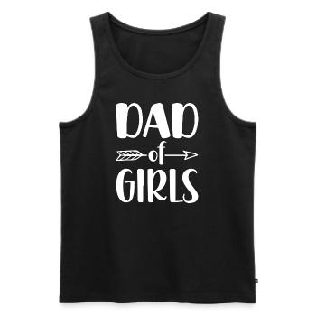 Père de filles - Débardeur bio Premium Homme - noir - Devant - Michal (187cm)