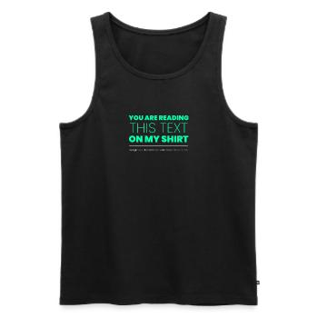 Witziges Introvertiertes Design für introvertierte - Männer Premium Bio Tank Top - Schwarz - Vorne - Michal (187cm)