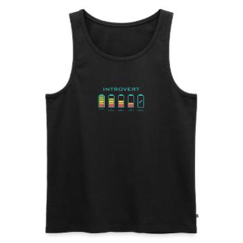 Empty Introvert Design für introvertierte Menschen - Männer Premium Bio Tank Top - Schwarz - Vorne - Michal (187cm)