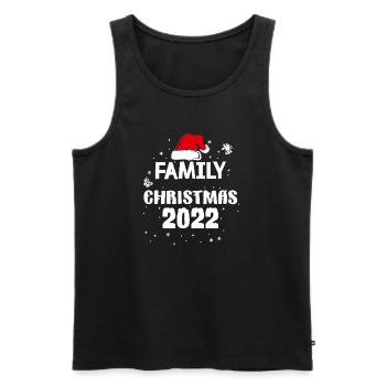 Noël en famille - Débardeur bio Premium Homme - noir - Devant - Michal (187cm)