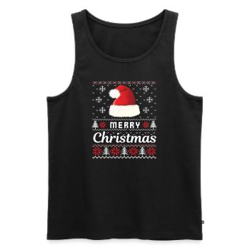 Merry Christmas 22 - Männer Premium Bio Tank Top - Schwarz - Vorne - Michal (187cm)