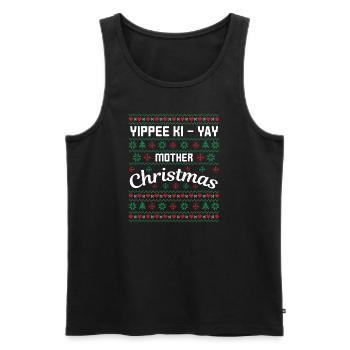 Yippee hi yay Christmas Mother - Männer Premium Bio Tank Top - Schwarz - Vorne - AI Model Male 178 light (178cm)