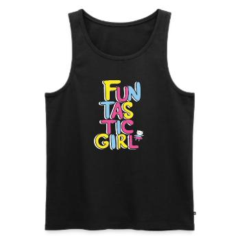 Funtastic Girl Outfit - Männer Premium Bio Tank Top - Schwarz - Vorne - AI Model Male 178 light (178cm)