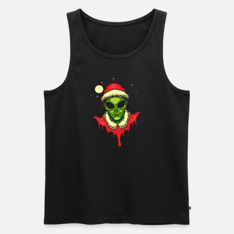 Alien Santa Outfit - Männer Premium Bio Tank Top - Schwarz
