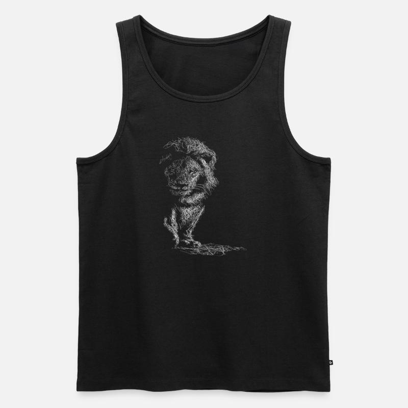 Löwe Outfit - Männer Premium Bio Tank Top - Schwarz