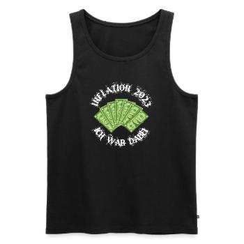 Inflation 2023 Ich war dabei Outfit - Männer Premium Bio Tank Top - Schwarz - Vorne - Michal (187cm)