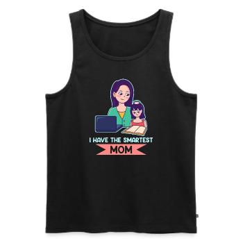 Muttertag-Tochter-Design - Männer Premium Bio Tank Top - Schwarz - Vorne - AI Model Male 178 light (178cm)