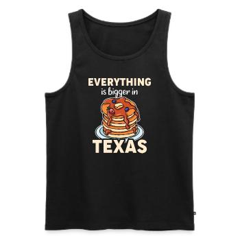 Pancakes in Texas design for proud Texans - Men's Premium Organic Tank Top - black - Front - Michal (187cm)