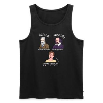 Design étudiant pour les jeunes fiers Pinoys - Débardeur bio Premium Homme - noir - Devant - AI Model Male 178 light (178cm)