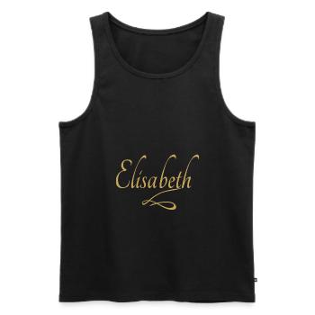 Vorname von Elisabeth - Männer Premium Bio Tank Top - Schwarz - Vorne - AI Model Male 178 light (178cm)