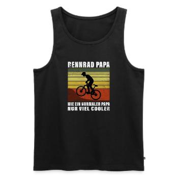 Rennrad-Vater Rennrad-Vater Radfahren - Männer Premium Bio Tank Top - Schwarz - Vorne - Michal (187cm)