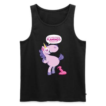 Einhorn Flamingo gemacht - Männer Premium Bio Tank Top - Schwarz - Vorne - Michal (187cm)