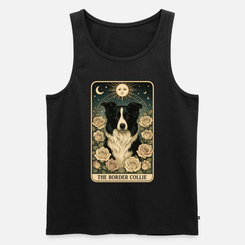 Border Collie - Männer Premium Bio Tank Top - Schwarz