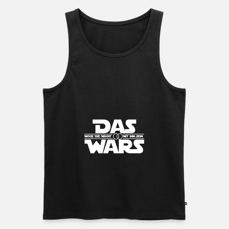 Das Wars Weiß Junggesellen - Männer Premium Bio Tank Top - Schwarz