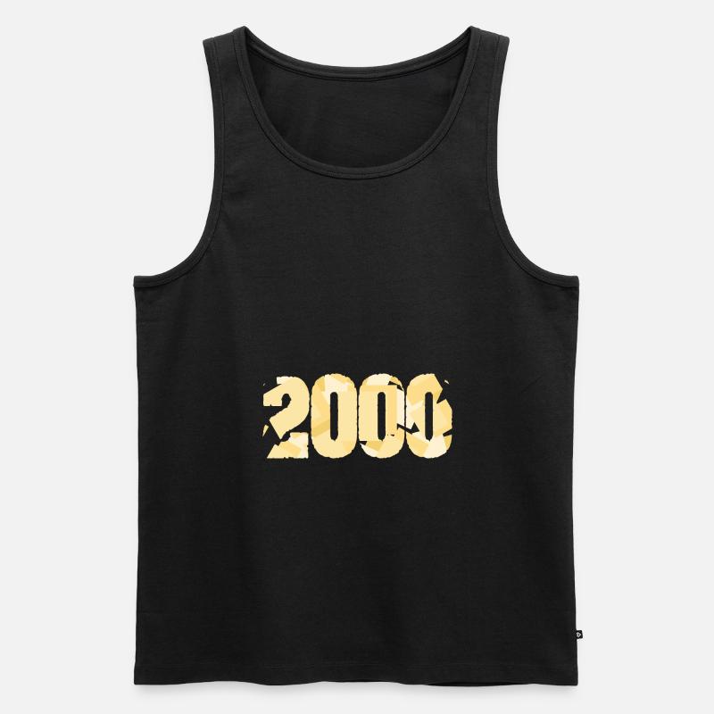 2000 - Männer Premium Bio Tank Top - Schwarz