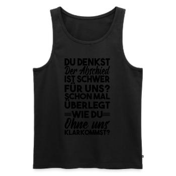 Abschiedsgeschenk Kollegen Jobwechsel - Männer Premium Bio Tank Top - Schwarz - Vorne - AI Model Male 178 light (178cm)
