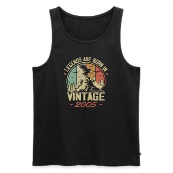 The Legends Were Born In 2005 - 19th Anniversary - Men's Premium Organic Tank Top - black - Front - AI Model Male 178 light (178cm)