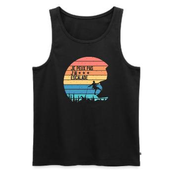 I can't I climbed - Men's Premium Organic Tank Top - black - Front - AI Model Male 178 light (178cm)