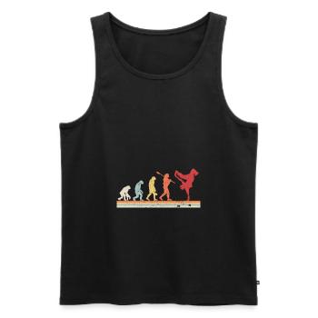 Brekdance Evolution Hip Hop Bboy Retro Vintage - Männer Premium Bio Tank Top - Schwarz - Vorne - AI Model Male 178 light (178cm)