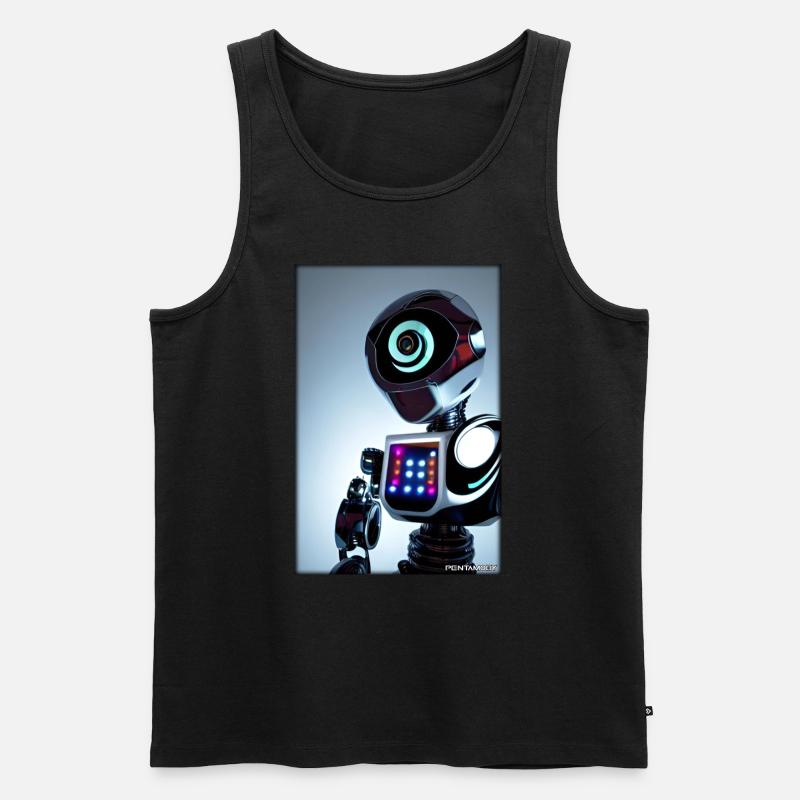 Robot Future Technology Science Android - Men's Premium Organic Tank Top - black